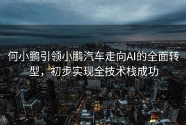 何小鹏引领小鹏汽车走向AI的全面转型，初步实现全技术栈成功