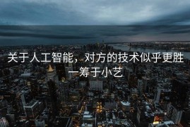 关于人工智能，对方的技术似乎更胜一筹于小艺