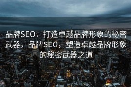 品牌SEO，打造卓越品牌形象的秘密武器，品牌SEO，塑造卓越品牌形象的秘密武器之道