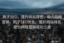 附子SEO，提升网站排名，助力网络营销，附子SEO优化，提升网站排名，助力网络营销成功之道