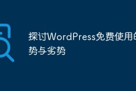 探讨WordPress免费使用的优势与劣势