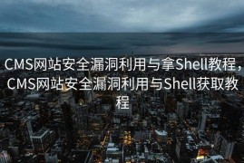 CMS网站安全漏洞利用与拿Shell教程，CMS网站安全漏洞利用与Shell获取教程