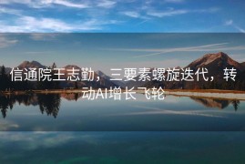 信通院王志勤，三要素螺旋迭代，转动AI增长飞轮