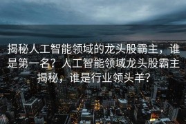 揭秘人工智能领域的龙头股霸主，谁是第一名？人工智能领域龙头股霸主揭秘，谁是行业领头羊？
