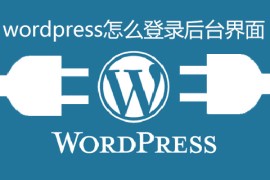 wordpress怎么登录后台界面