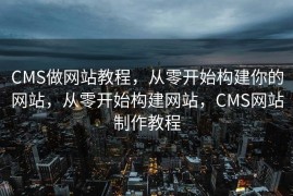 CMS做网站教程，从零开始构建你的网站，从零开始构建网站，CMS网站制作教程