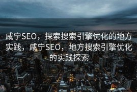 咸宁SEO，探索搜索引擎优化的地方实践，咸宁SEO，地方搜索引擎优化的实践探索