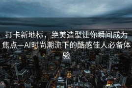 打卡新地标，绝美造型让你瞬间成为焦点—AI时尚潮流下的酷感佳人必备体验