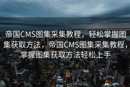 帝国CMS图集采集教程，轻松掌握图集获取方法，帝国CMS图集采集教程，掌握图集获取方法轻松上手