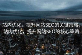 站内优化，提升网站SEO的关键策略，站内优化，提升网站SEO的核心策略