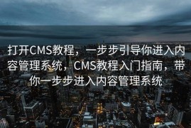 打开CMS教程，一步步引导你进入内容管理系统，CMS教程入门指南，带你一步步进入内容管理系统