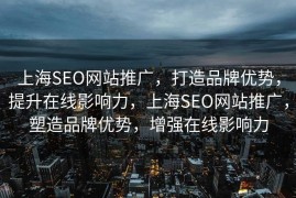 上海SEO网站推广，打造品牌优势，提升在线影响力，上海SEO网站推广，塑造品牌优势，增强在线影响力