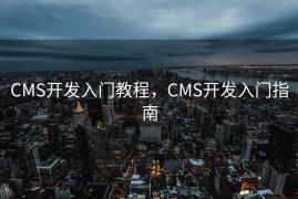 CMS开发入门教程，CMS开发入门指南