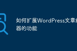 如何扩展WordPress文章编辑器的功能