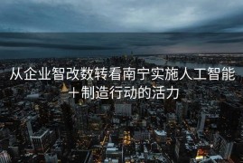 从企业智改数转看南宁实施人工智能＋制造行动的活力