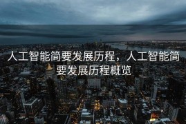 人工智能简要发展历程，人工智能简要发展历程概览