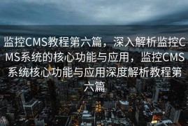 监控CMS教程第六篇，深入解析监控CMS系统的核心功能与应用，监控CMS系统核心功能与应用深度解析教程第六篇