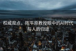 权威观点，陈平原教授眼中的AI时代与人的归途