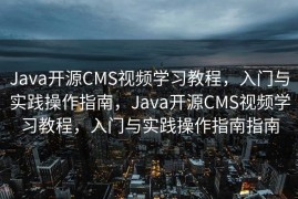 Java开源CMS视频学习教程，入门与实践操作指南，Java开源CMS视频学习教程，入门与实践操作指南指南