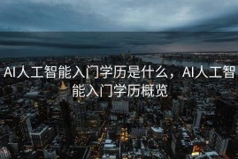 AI人工智能入门学历是什么，AI人工智能入门学历概览