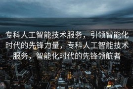 专科人工智能技术服务，引领智能化时代的先锋力量，专科人工智能技术服务，智能化时代的先锋领航者