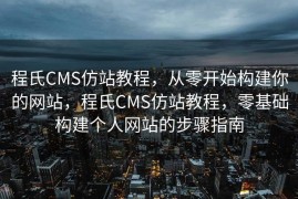 程氏CMS仿站教程，从零开始构建你的网站，程氏CMS仿站教程，零基础构建个人网站的步骤指南