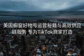 美国橱窗好物号运营秘籍与高效供应链服务 专为TikTok商家打造
