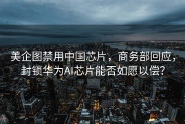 美企图禁用中国芯片，商务部回应，封锁华为AI芯片能否如愿以偿？