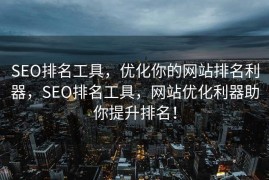 SEO排名工具，优化你的网站排名利器，SEO排名工具，网站优化利器助你提升排名！