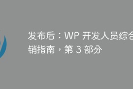 发布后：WP 开发人员综合营销指南，第 3 部分