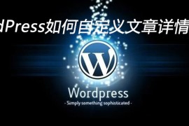 WordPress如何自定义文章详情页模板