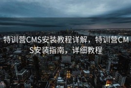 特训营CMS安装教程详解，特训营CMS安装指南，详细教程