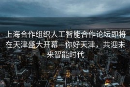 上海合作组织人工智能合作论坛即将在天津盛大开幕—你好天津，共迎未来智能时代