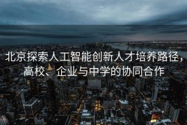 北京探索人工智能创新人才培养路径，高校、企业与中学的协同合作