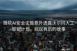 微软AI安全主管意外透露沃尔玛人工智能计划，抗议背后的故事