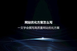 网站优化方案怎么写？一文学会撰写高质量网站优化方案