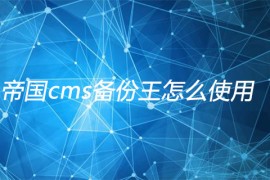 帝国cms备份王怎么使用