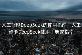 人工智能DeepSeek的使用指南，人工智能DeepSeek使用手册或指南