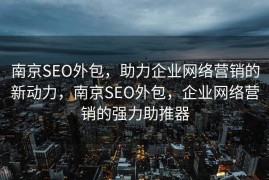 南京SEO外包，助力企业网络营销的新动力，南京SEO外包，企业网络营销的强力助推器
