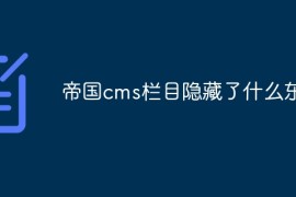 帝国cms栏目隐藏了什么东西