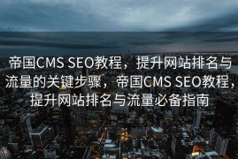 帝国CMS SEO教程，提升网站排名与流量的关键步骤，帝国CMS SEO教程，提升网站排名与流量必备指南