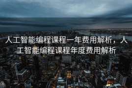 人工智能编程课程一年费用解析，人工智能编程课程年度费用解析