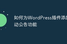 如何为WordPress插件添加滚动公告功能