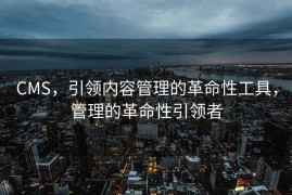 CMS，引领内容管理的革命性工具，管理的革命性引领者