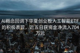 AI概念回调下华夏创业板人工智能ETF的积极表现，近五日获资金净流入704万元