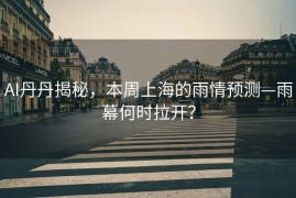 AI丹丹揭秘，本周上海的雨情预测—雨幕何时拉开？