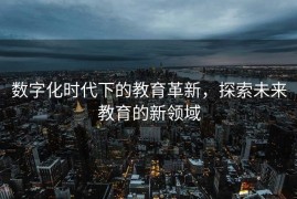 数字化时代下的教育革新，探索未来教育的新领域