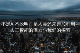 不是AI不聪明，是人类还未善加利用—人工智能的潜力与我们的探索