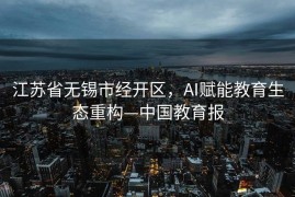 江苏省无锡市经开区，AI赋能教育生态重构—中国教育报