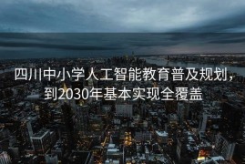 四川中小学人工智能教育普及规划，到2030年基本实现全覆盖